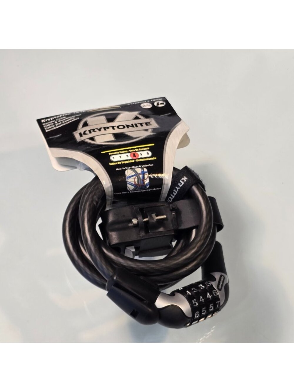 Kryptonite KryptoFlex 1218 Combo Cable 6 FT Braided Steel Cable Bicycle Lock
